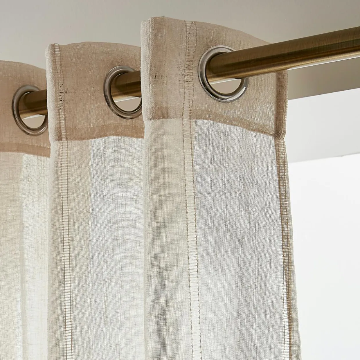 Voilage œillets (140 x 240 cm) Léontine Beige