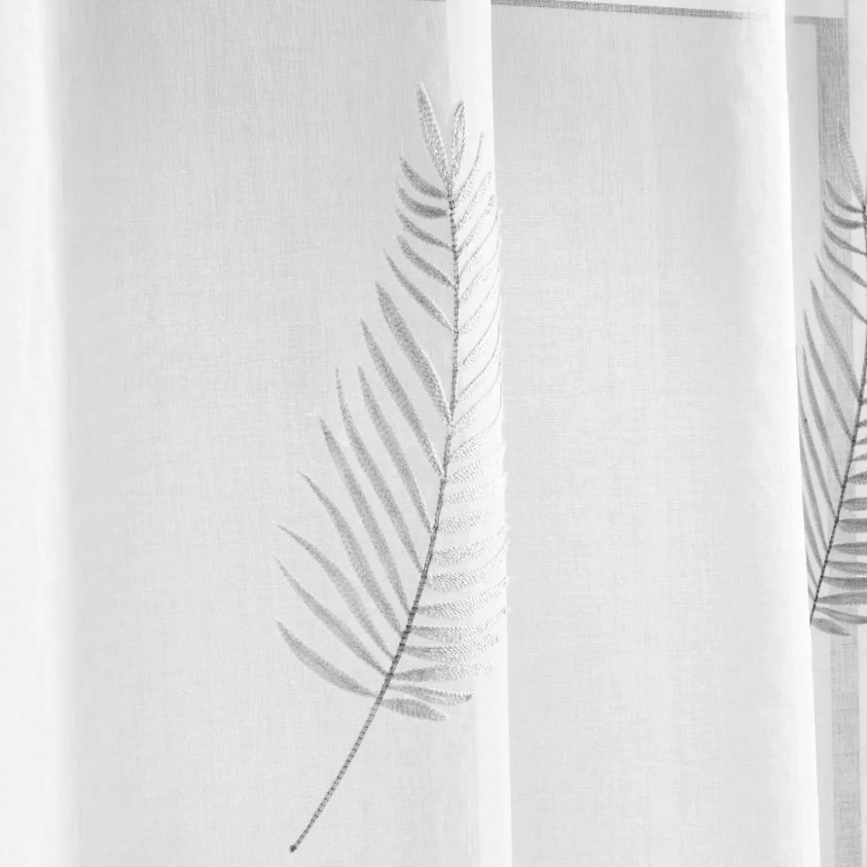 Voilage œillets (140 x 240 cm) Palmeor Argent