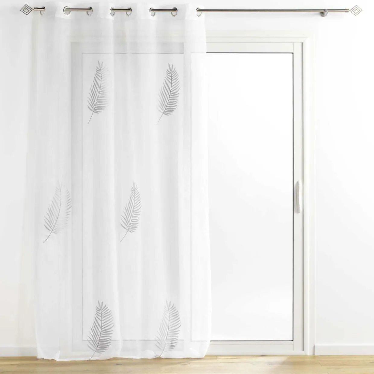 Voilage œillets (140 x 240 cm) Palmeor Argent