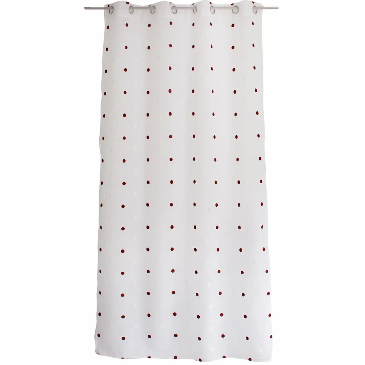 Voilage œillets (140 x 240 cm) Pointia Bordeaux