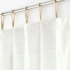 Voilage à passants coton (140 x 240 cm) Belani Blanc