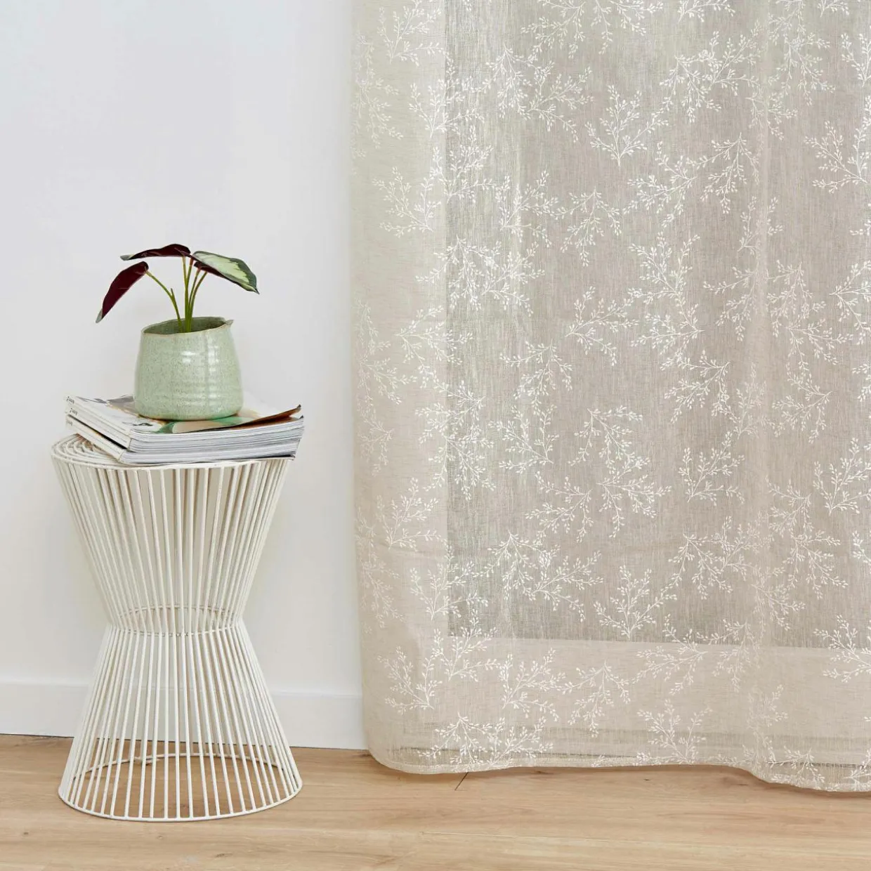 Voilage tissé (140 x 240 cm) Karla Taupe