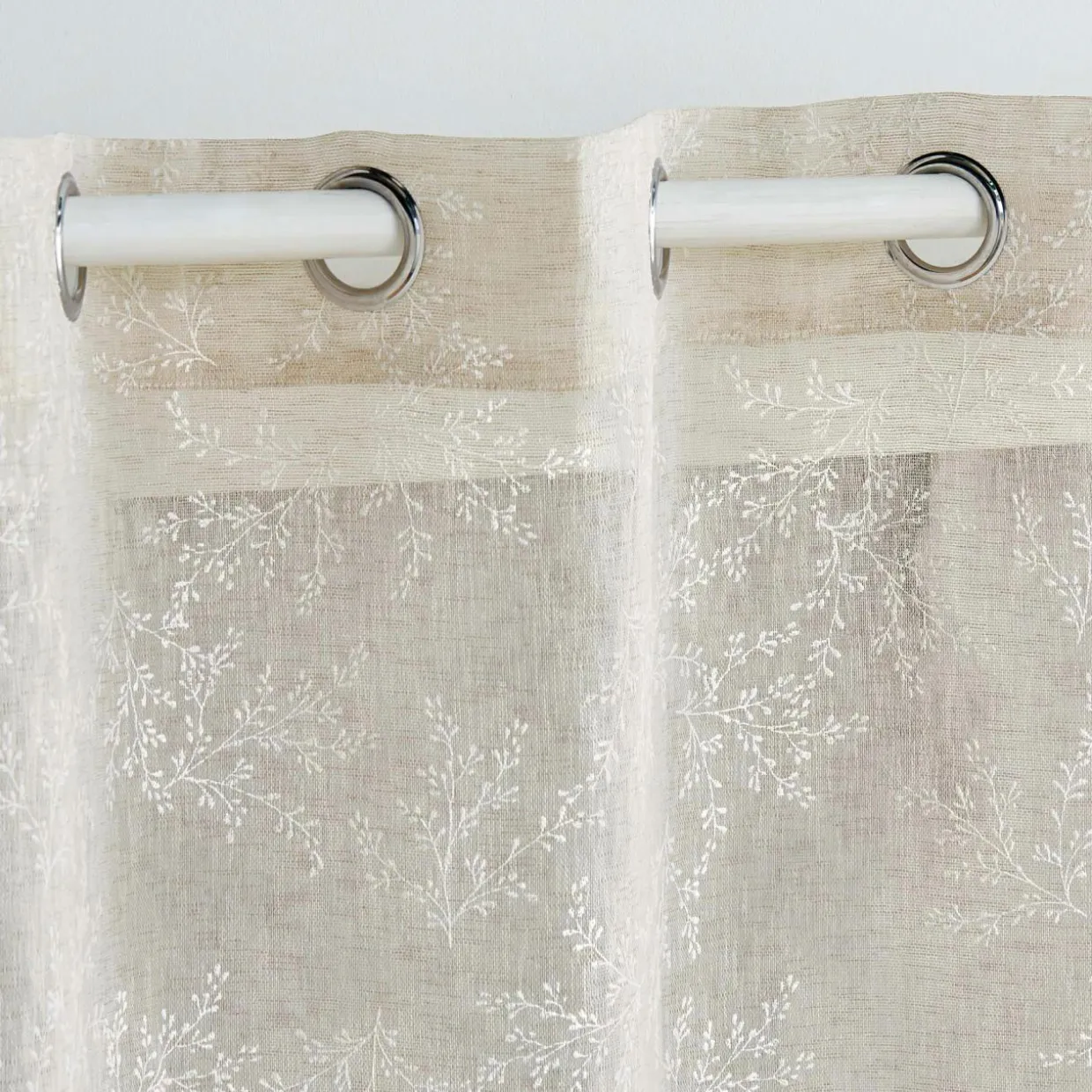 Voilage tissé (140 x 240 cm) Karla Taupe
