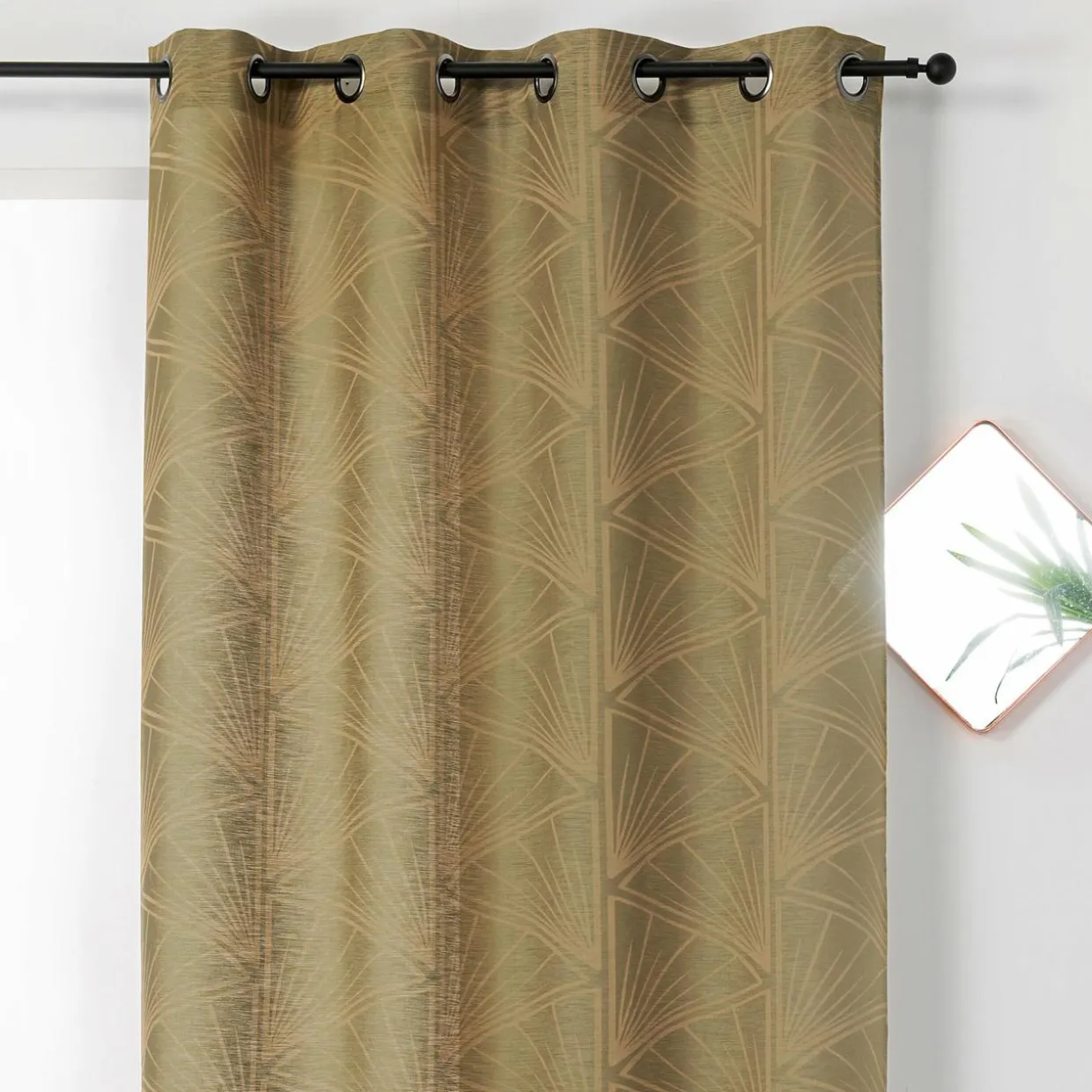 Voilage (140 x 275 cm) Cycas Vert kaki